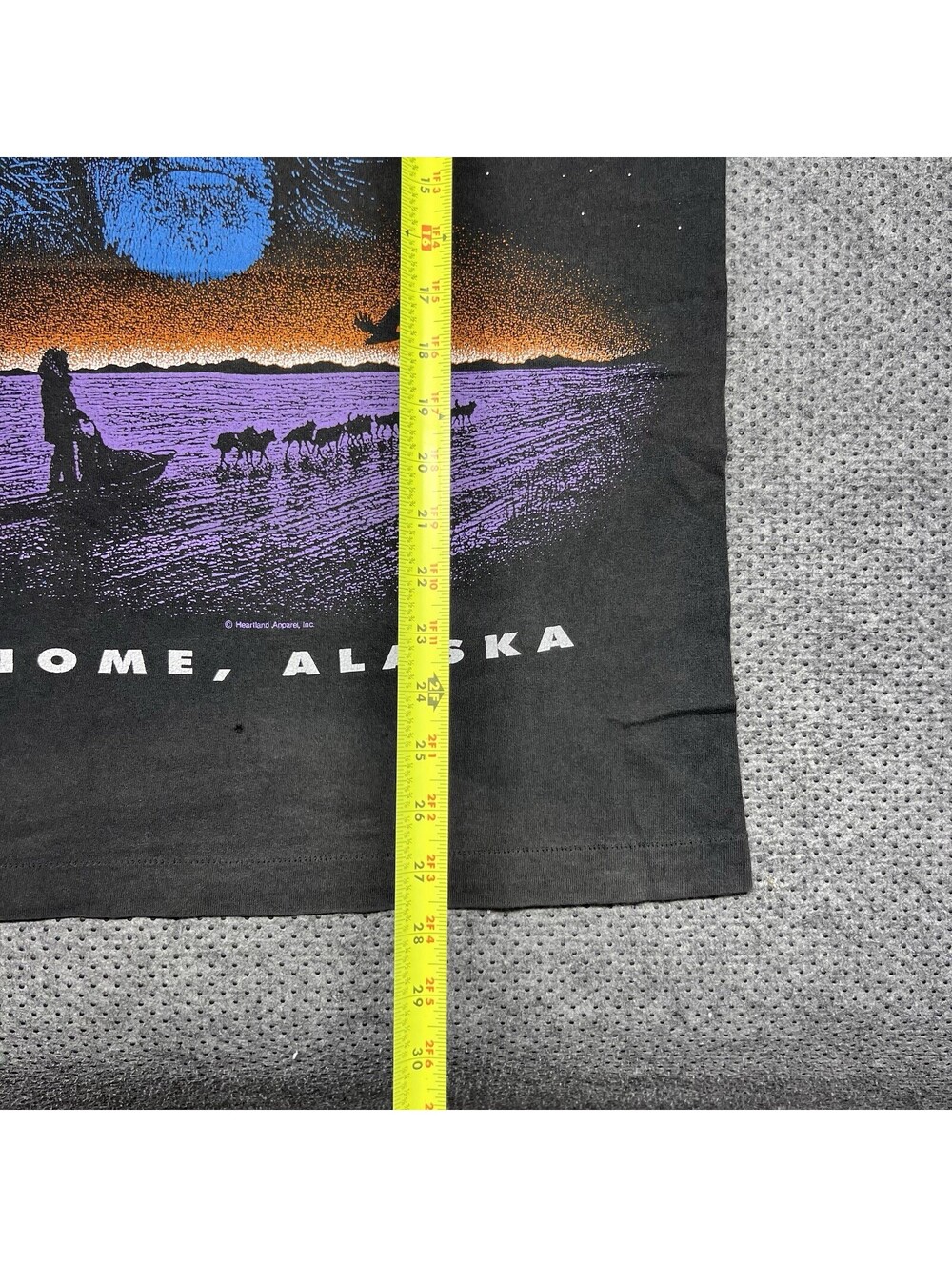 Vintage 1990s Nome Alaska Nature Snow Wolves T-Shirt Medium Rare Men’s Black - Picture 7 of 7